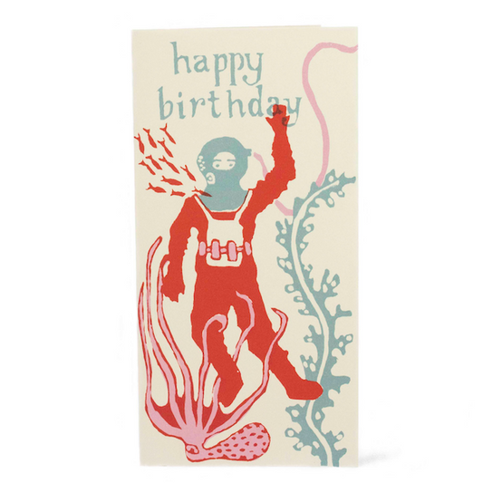 Deep Sea Diver Birthday Card